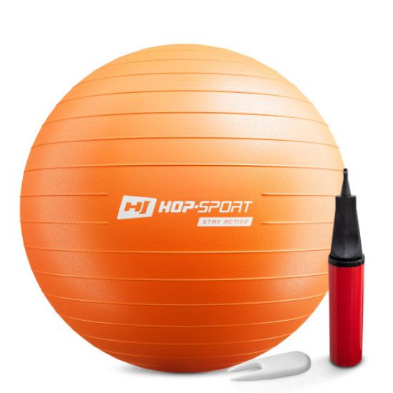 Купить Фитбол  Hop-Sport 65cm HS-R065YB orange + насос в Киеве - фото №1